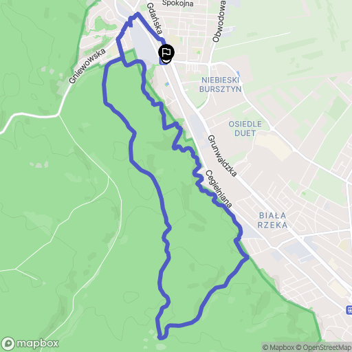 Reda: mapa trasy - Poland