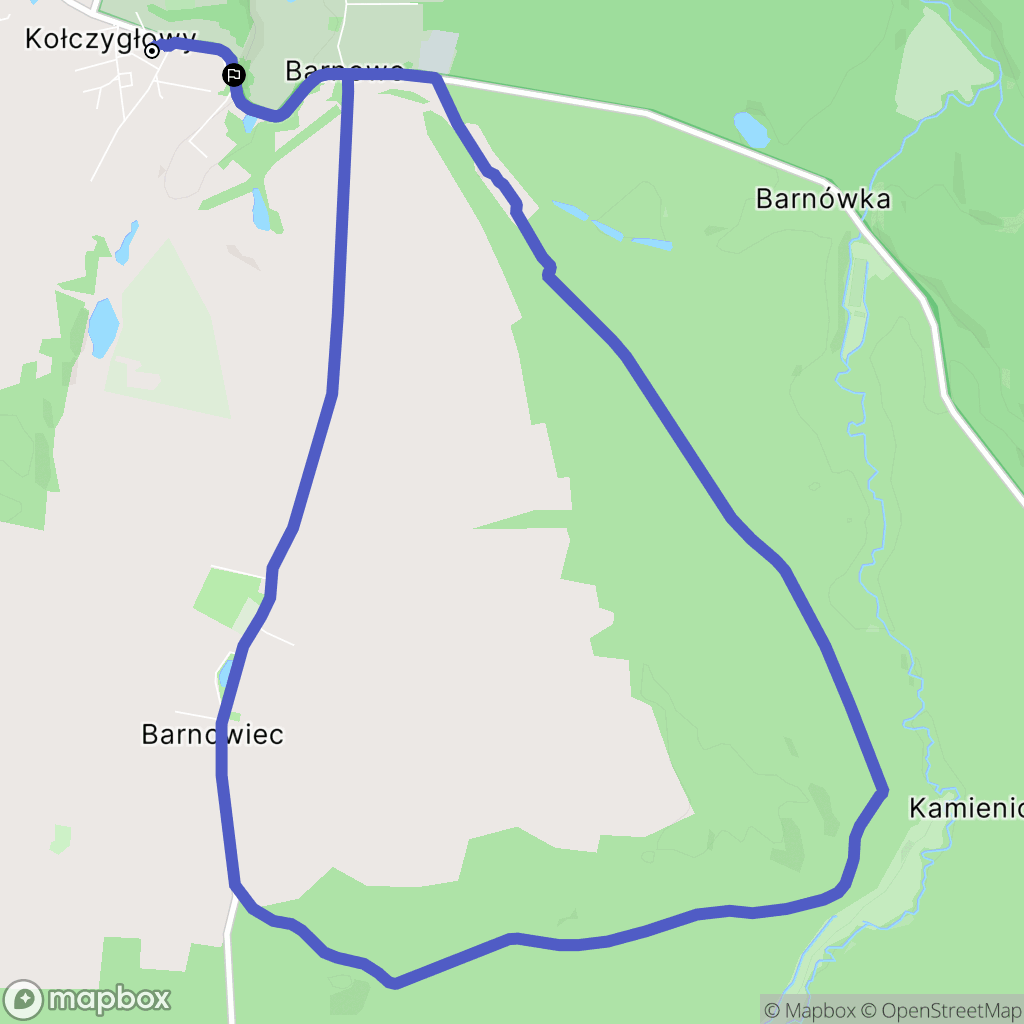 Kołczygłowy: mapa trasy - Poland