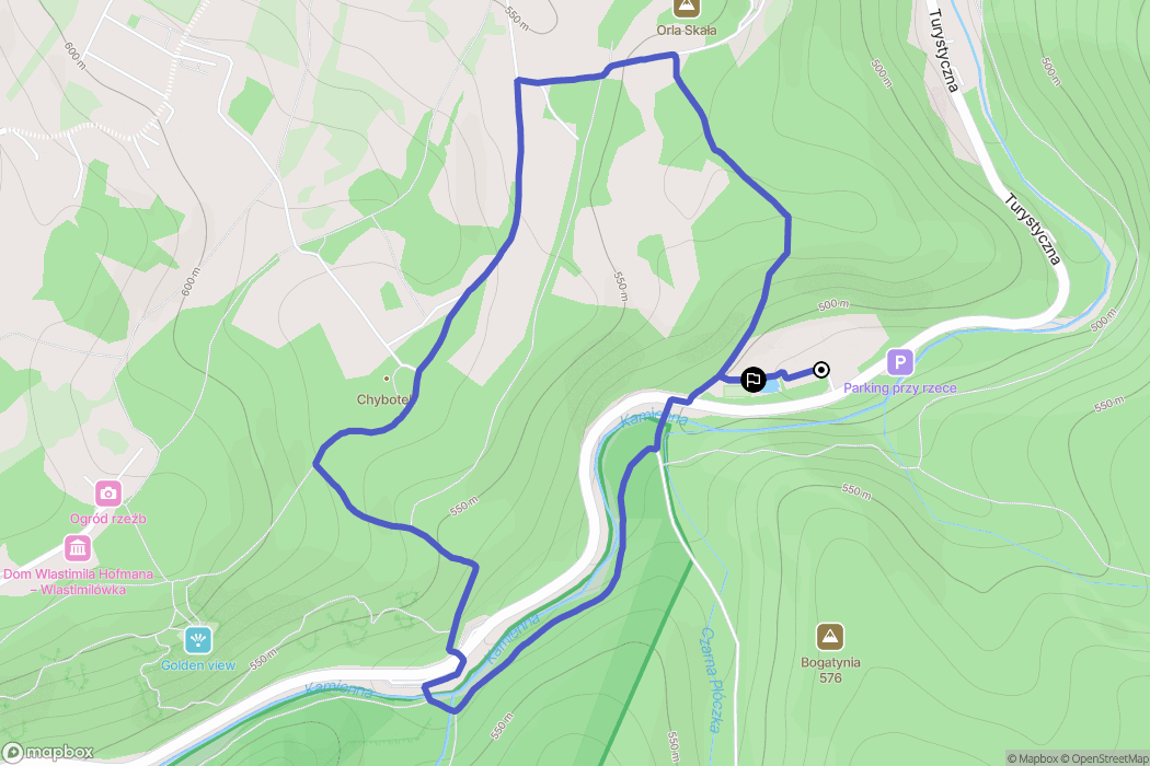 Piechowice: mapa trasy - Poland