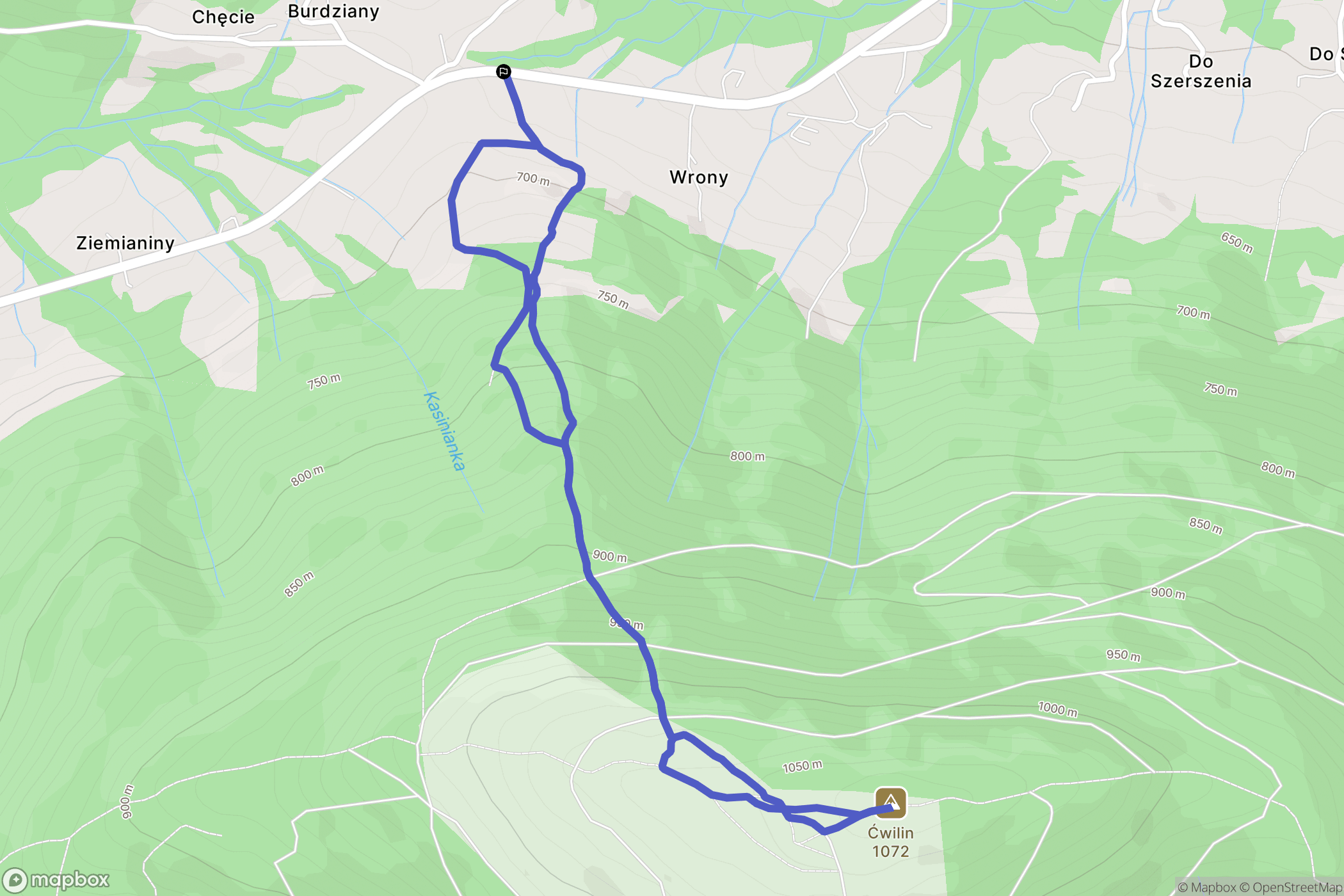 Gruszowiec: mapa trasy - Poland