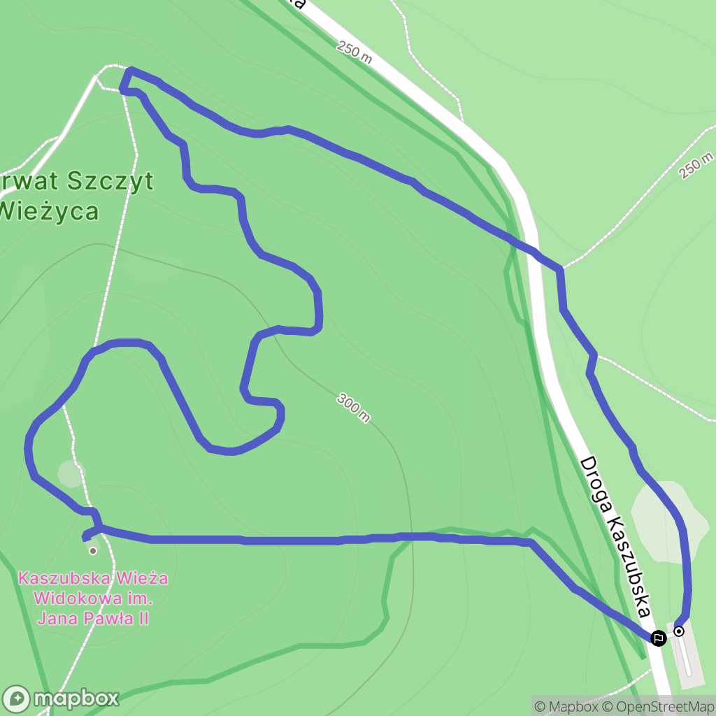 Stacja Wieżyca: mapa trasy - Poland