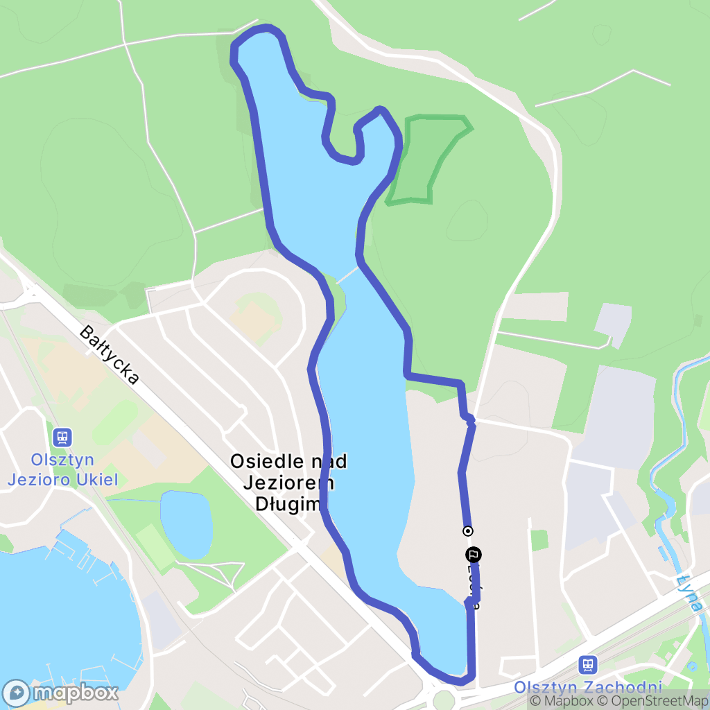 Olsztyn: mapa trasy - Poland