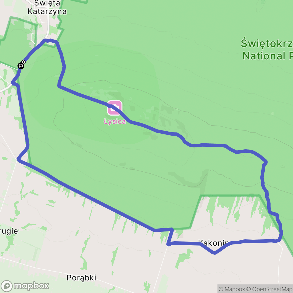 Krajno Drugie: mapa trasy - Poland