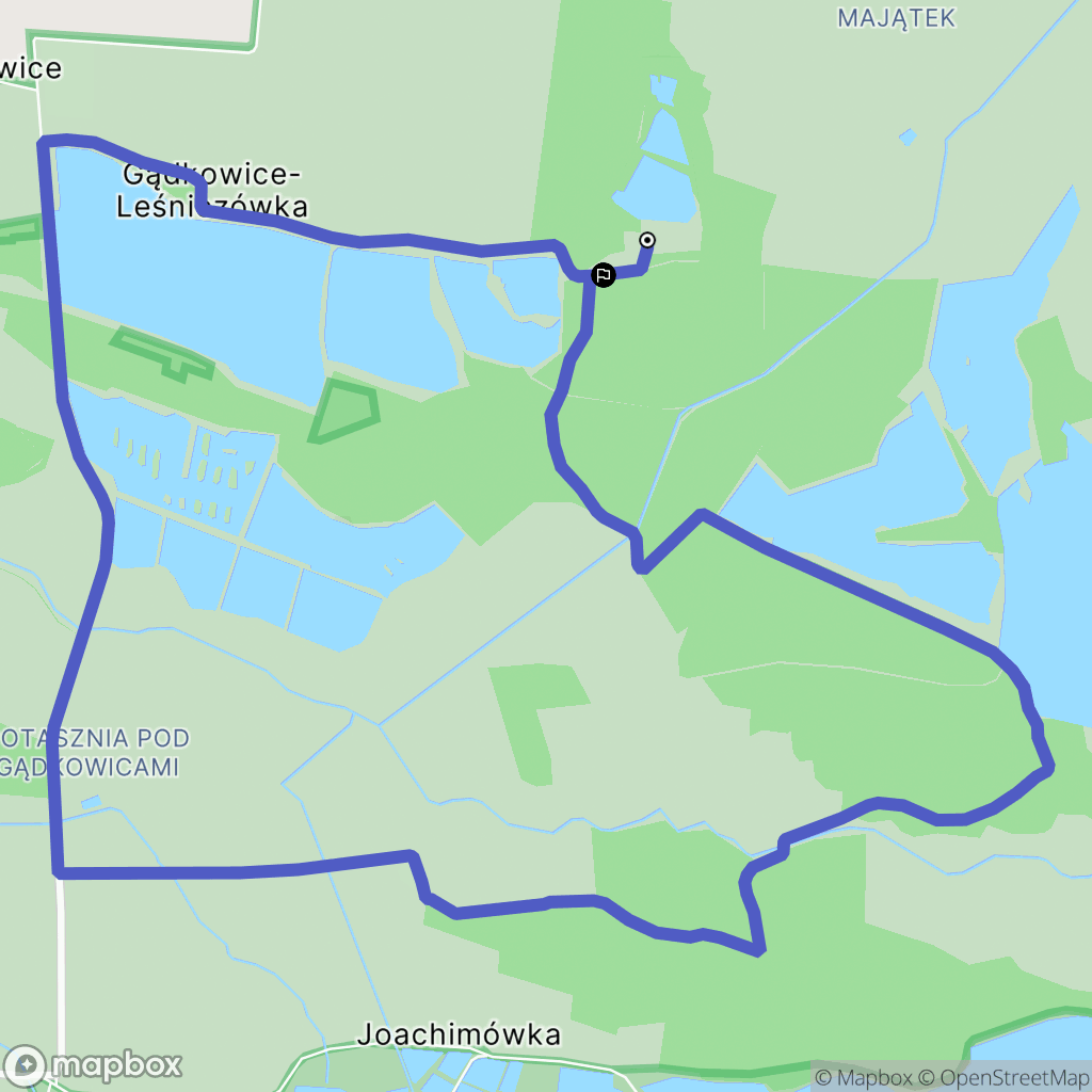 Wrocławice - osada: mapa trasy - Poland