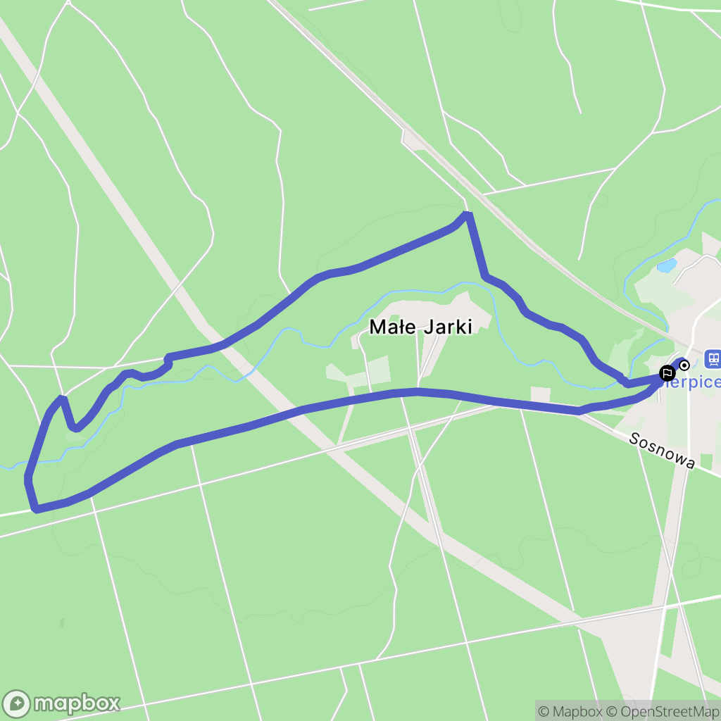 Cierpice: mapa trasy - Poland