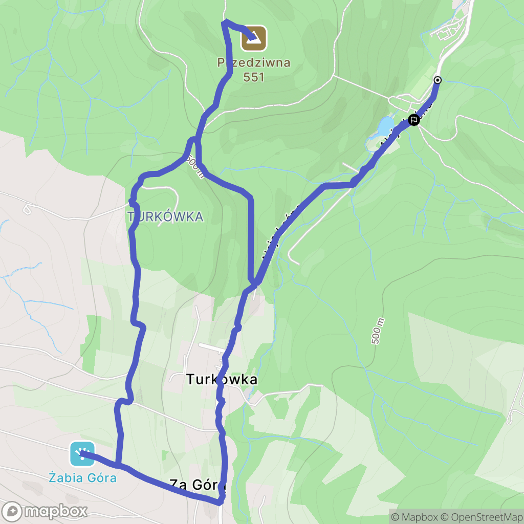 Iwonicz-Zdrój: mapa trasy - Poland
