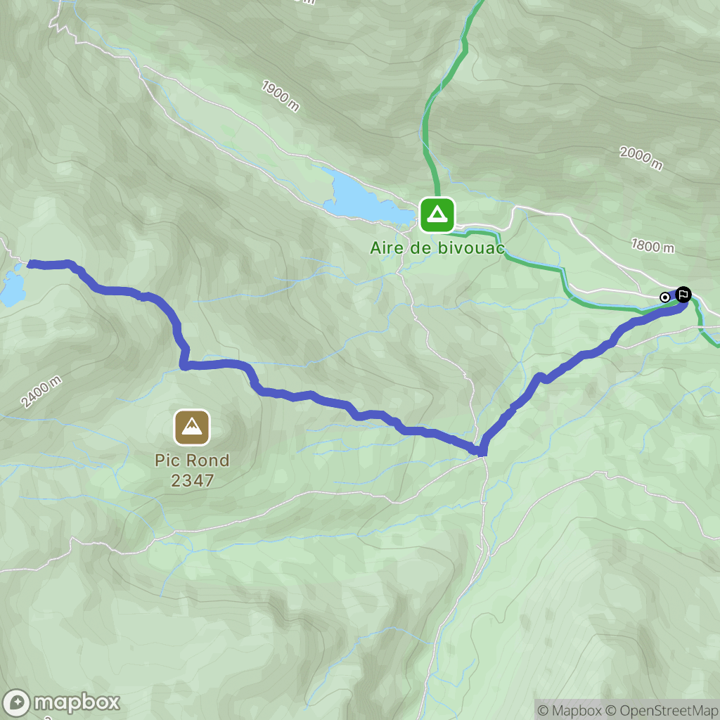 Gavarnie-Gèdre : carte du parcours de randonnée - France