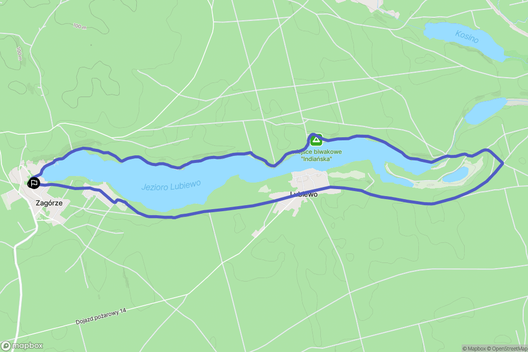 Zagórze: mapa trasy - Poland