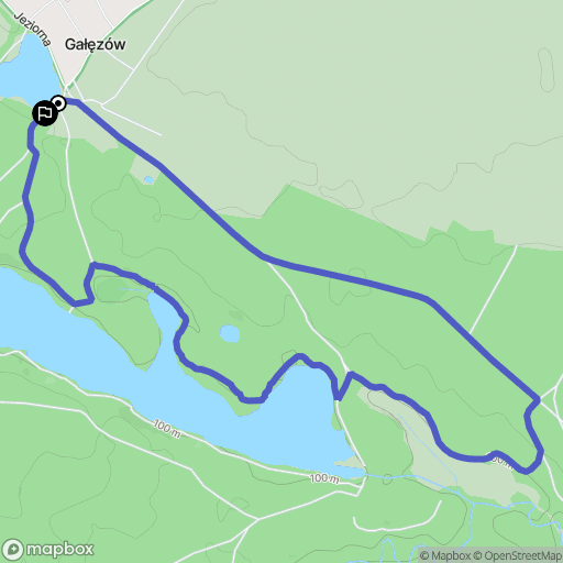 Gałęzów: mapa trasy - Poland