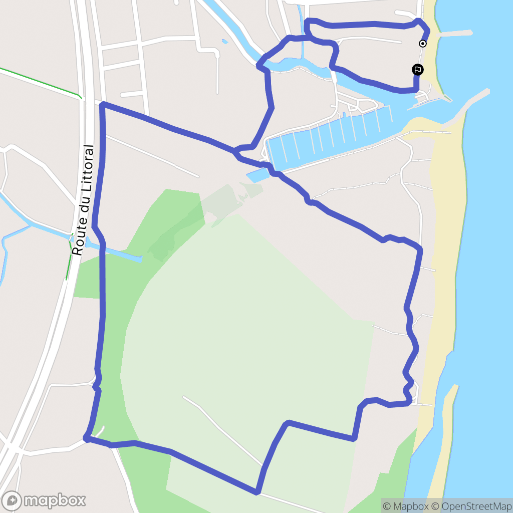 Sainte-Marie-la-Mer : carte du parcours de randonnée - France