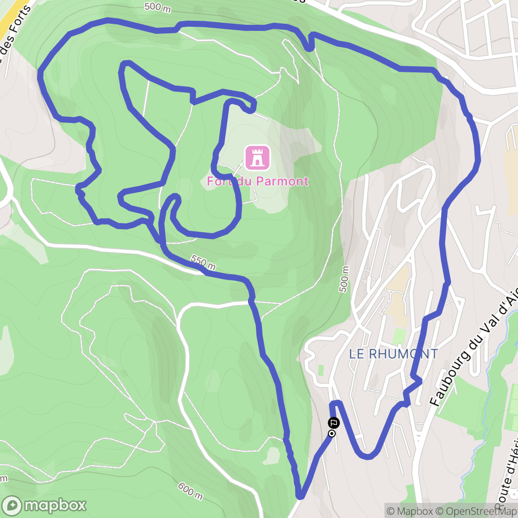 Remiremont : carte du parcours de randonnée - France