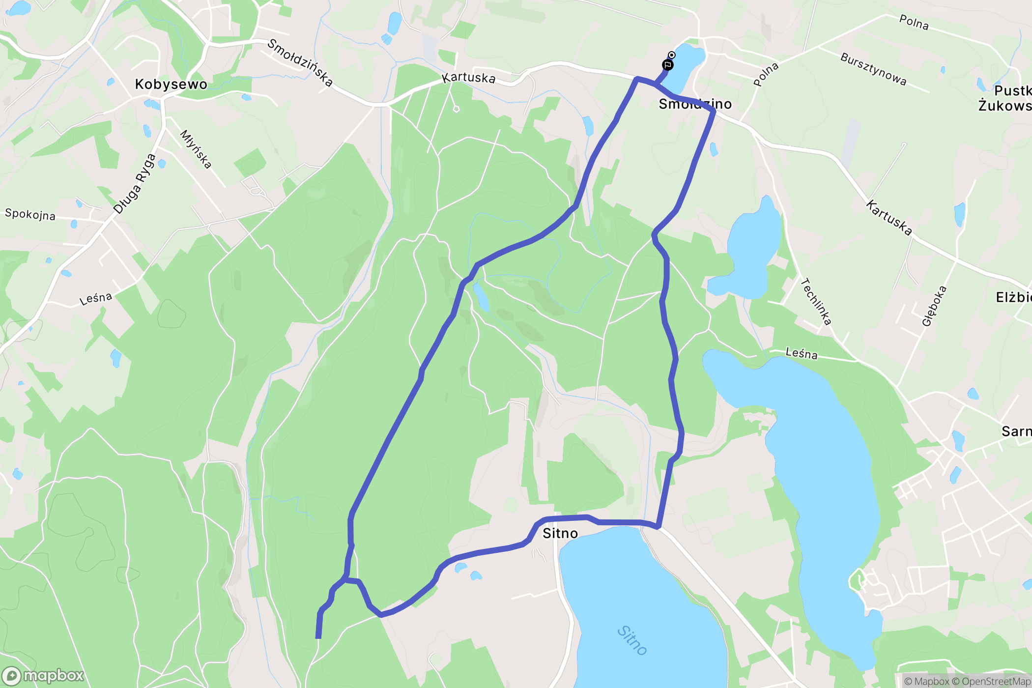 Smołdzino: mapa trasy - Poland