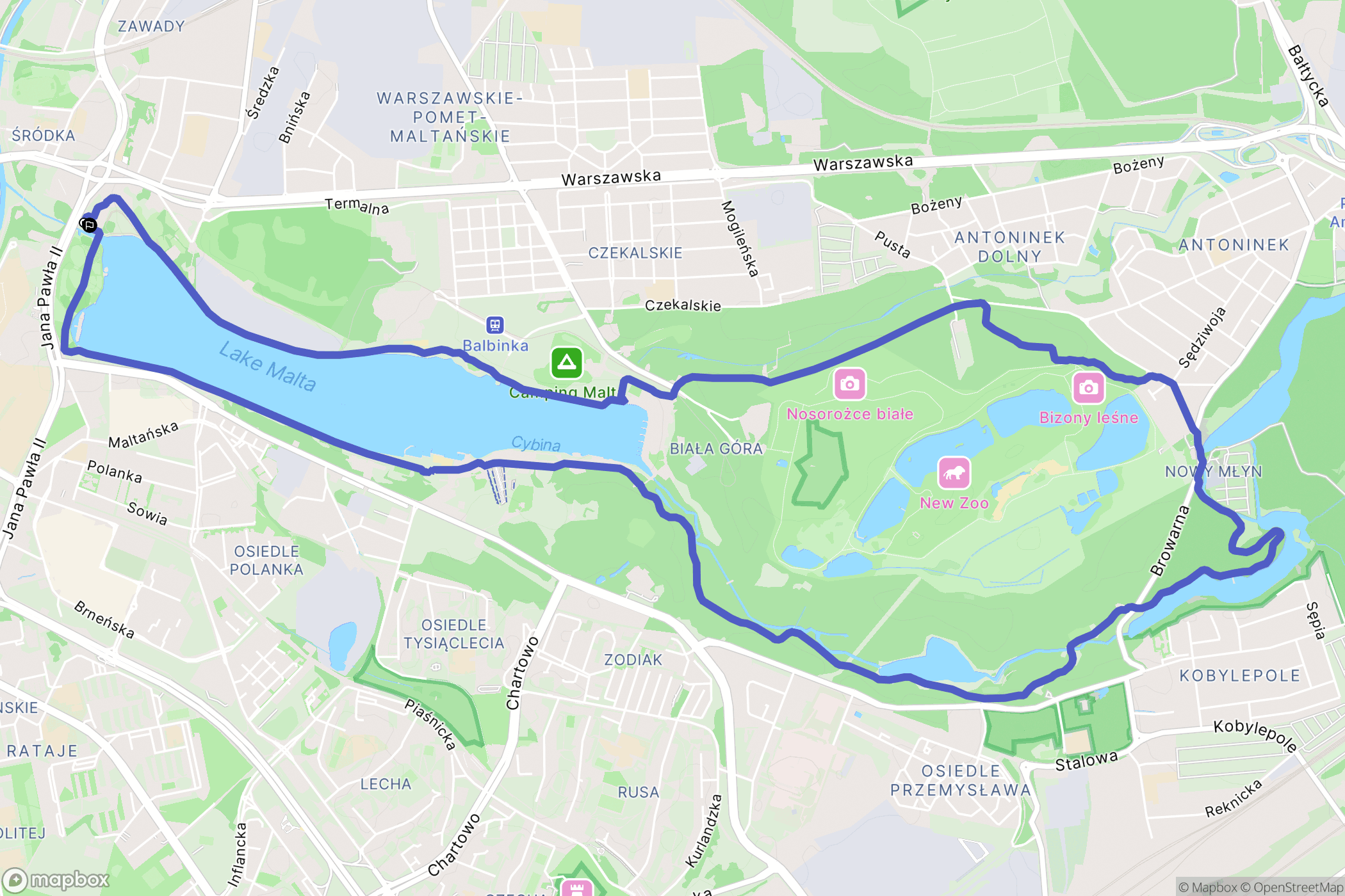 Poznań: mapa trasy - Poland