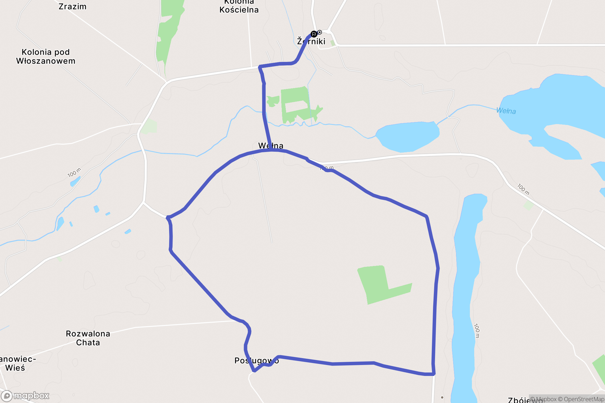 Żerniki: mapa trasy - Poland