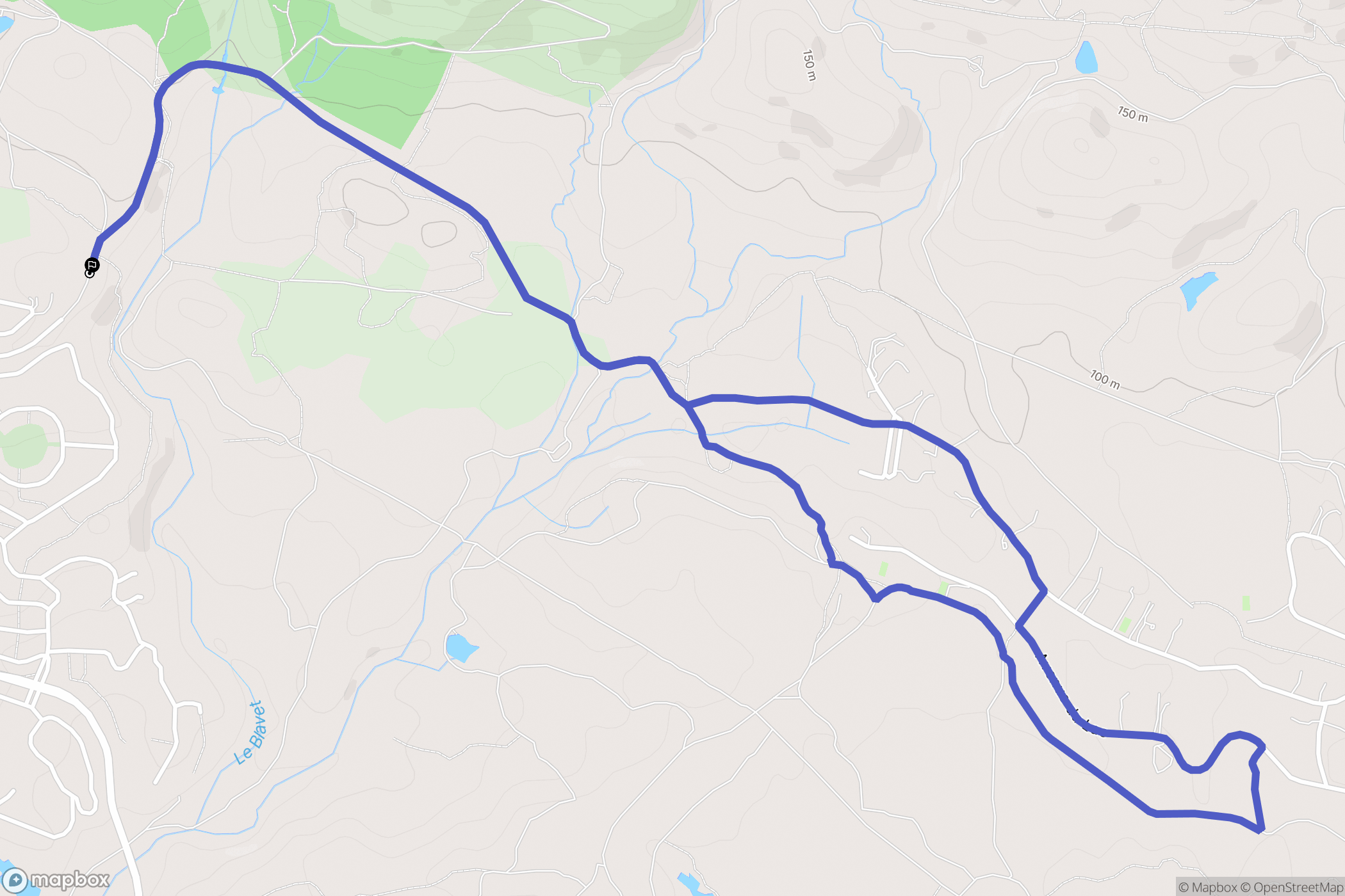 Roquebrune-sur-Argens : carte du parcours de randonnée - France