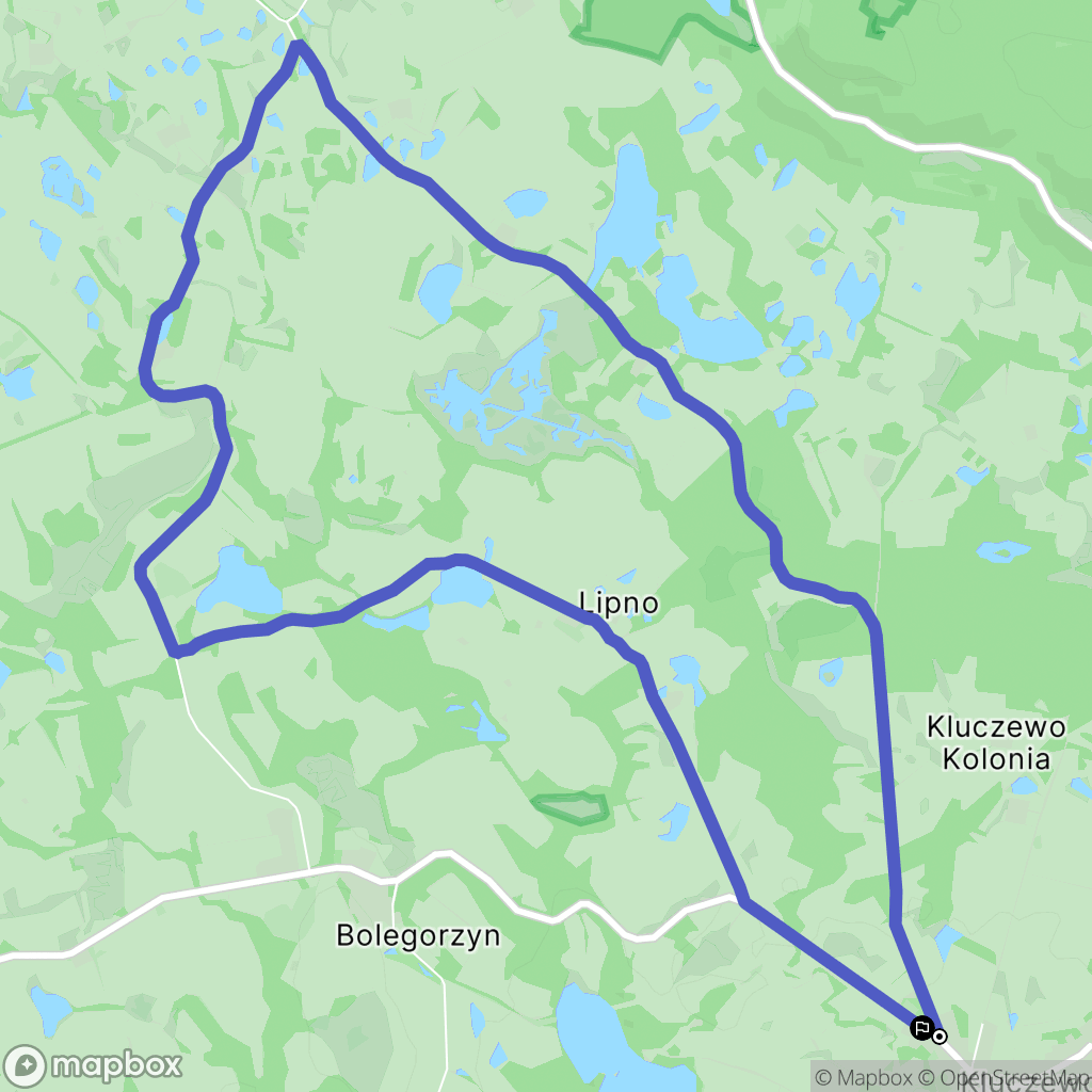 Kluczewo: mapa trasy - Poland