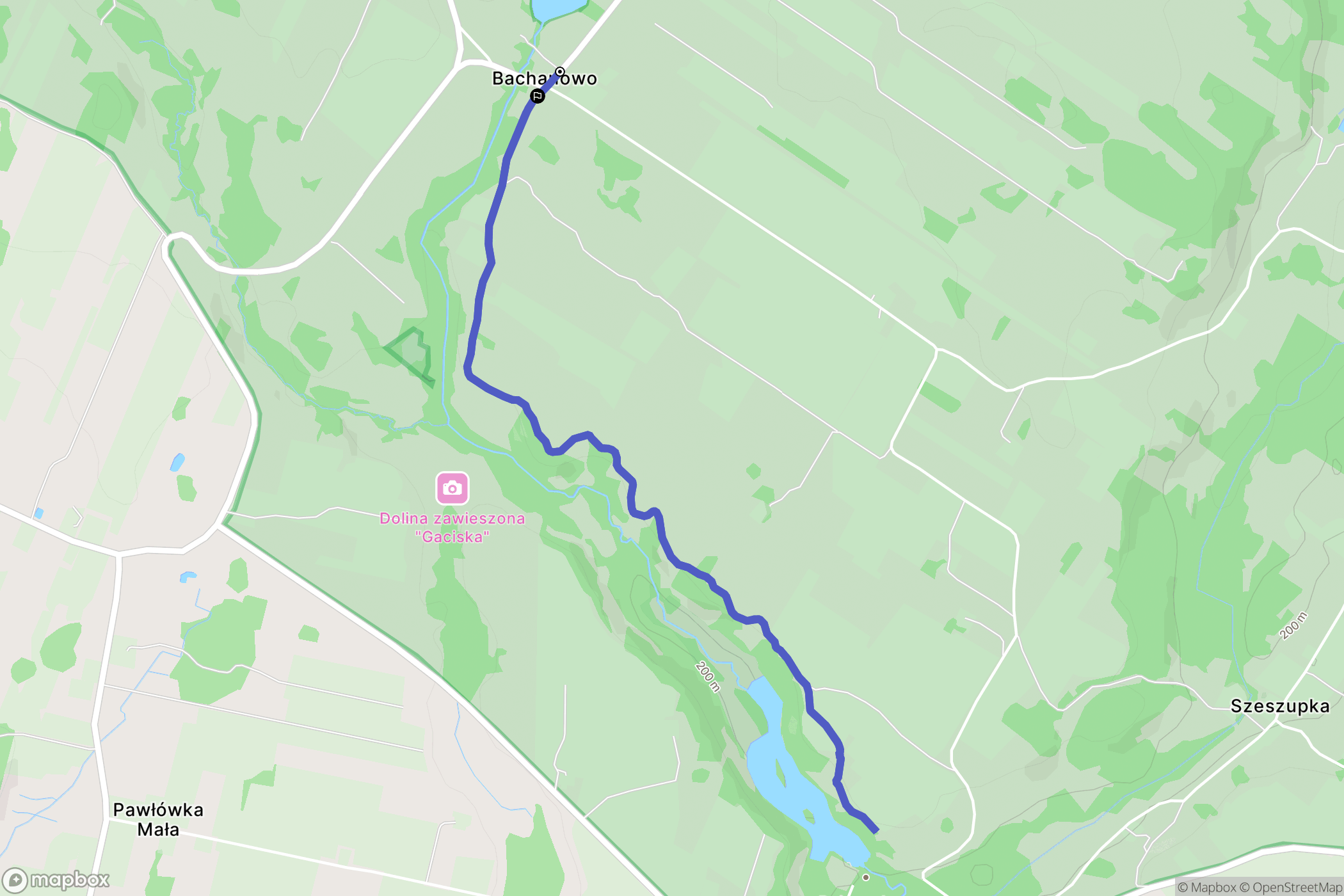 Bachanowo: mapa trasy - Poland