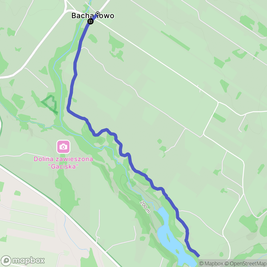 Bachanowo: mapa trasy - Poland