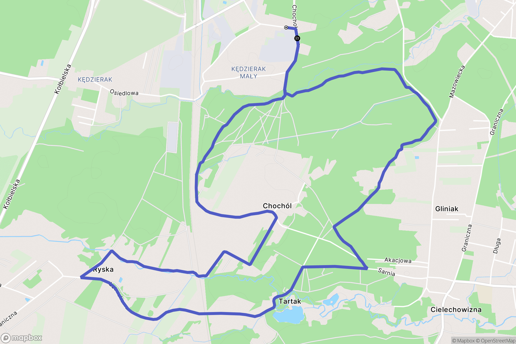 Mińsk Mazowiecki: mapa trasy - Poland
