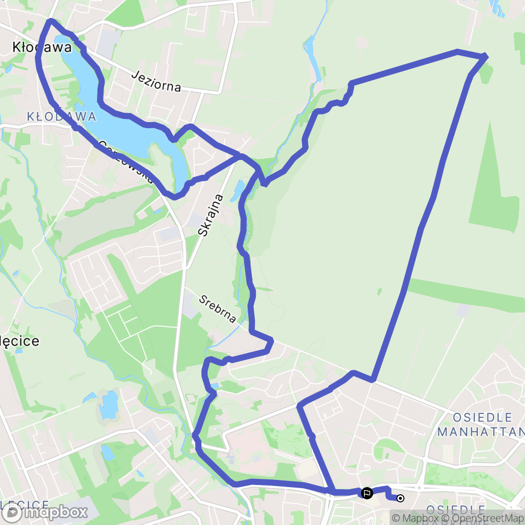 Gorzów Wielkopolski: mapa trasy - Poland