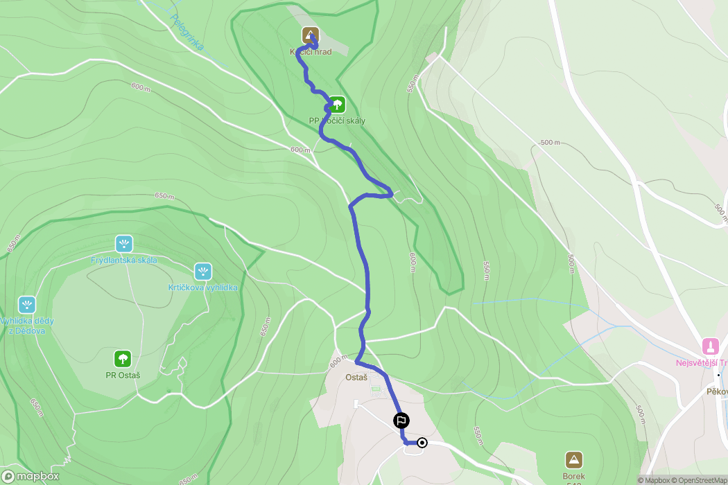 Žďár nad Metují: mapa trasy - Czechia