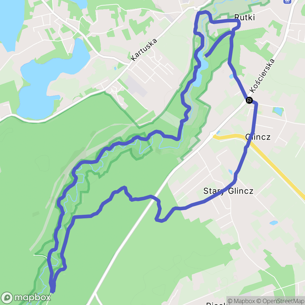 Glincz: mapa trasy - Poland