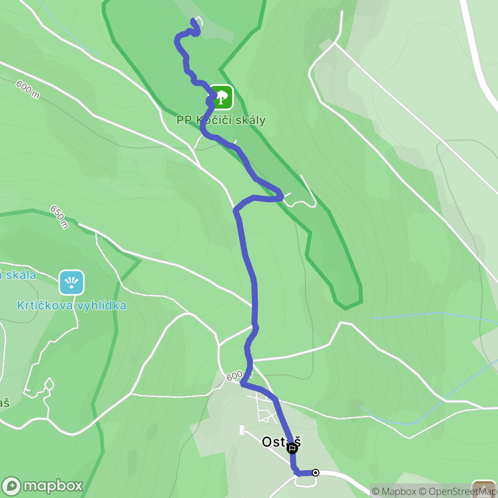 Žďár nad Metují: mapa trasy - Czechia
