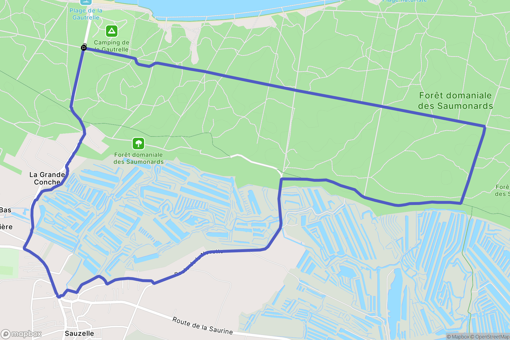 Saint-Georges-d'Oléron : carte du parcours de randonnée - France