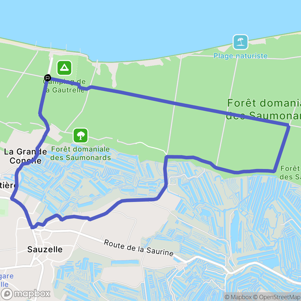 Saint-Georges-d'Oléron : carte du parcours de randonnée - France