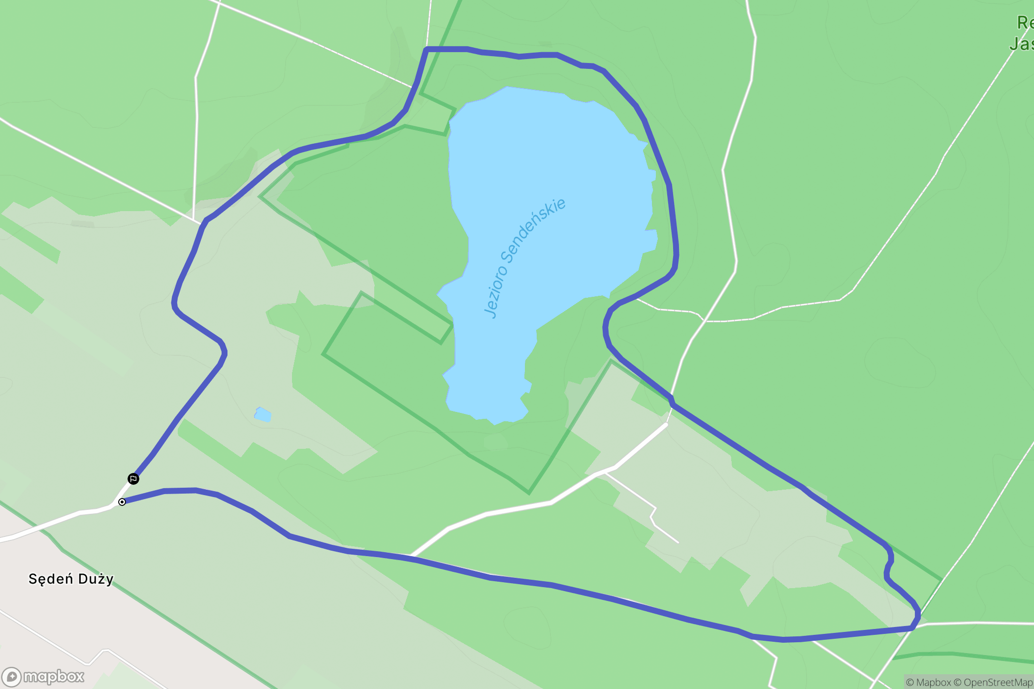Sendeń Duży: mapa trasy - Poland