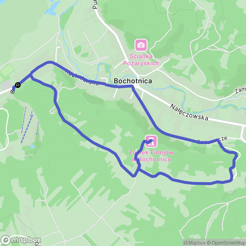 Bochotnica: mapa trasy - Poland