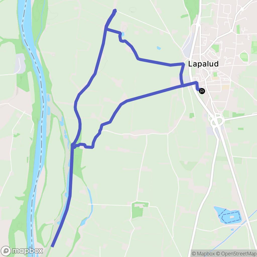 Lapalud : carte du parcours de randonnée - France