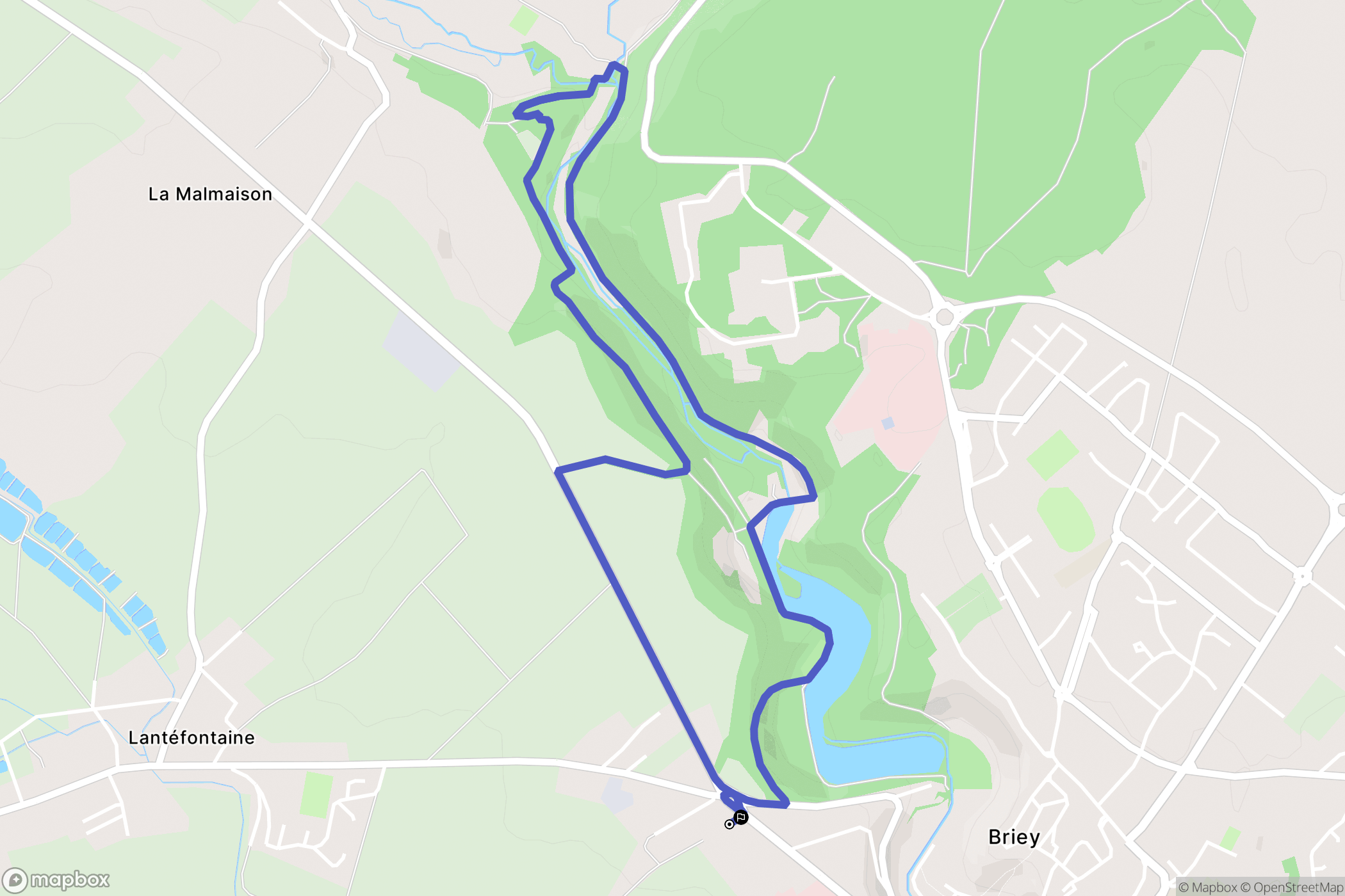 Val de Briey : carte du parcours de randonnée - France