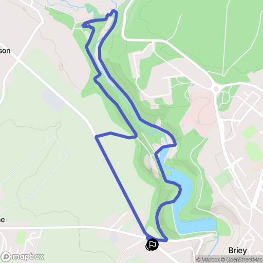 Val de Briey : carte du parcours de randonnée - France