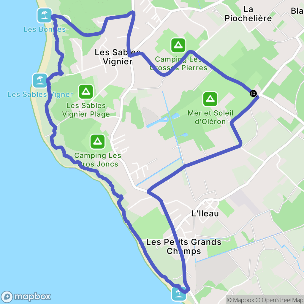 Saint-Georges-d'Oléron : carte du parcours de randonnée - France