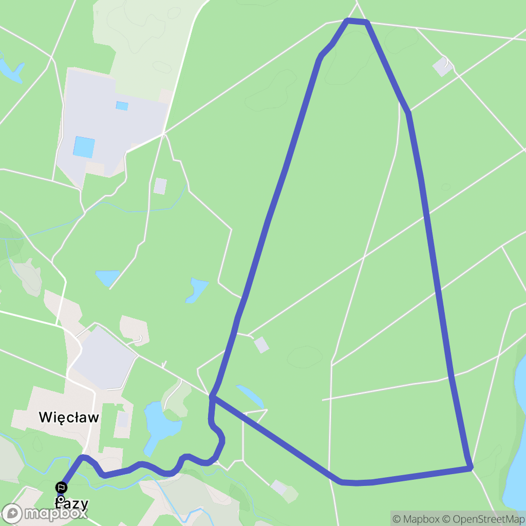 Łazy: mapa trasy - Poland