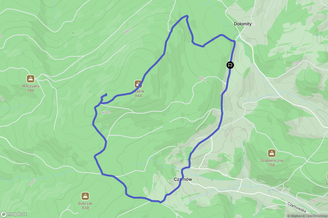 Czarnów: mapa trasy - Poland