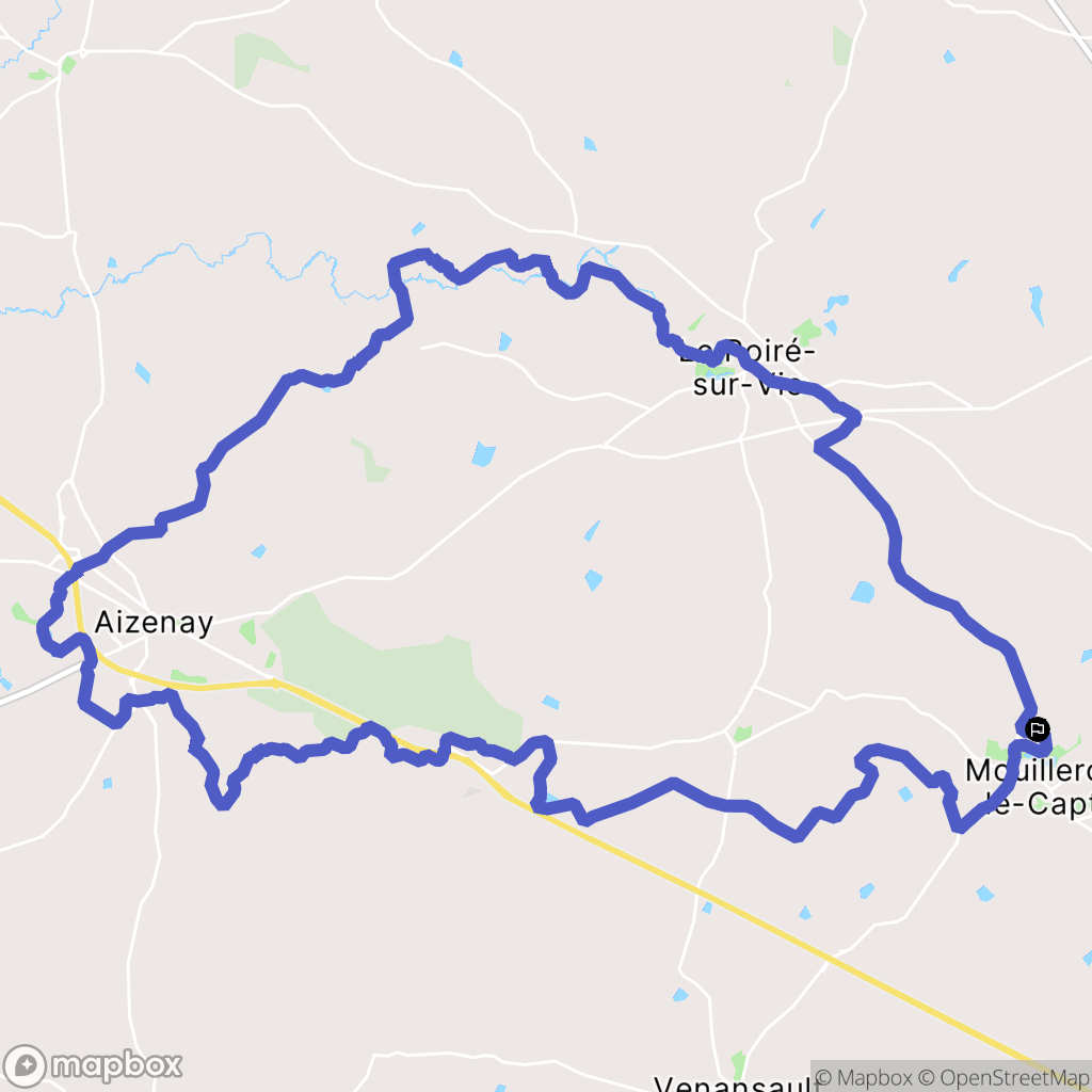 Mouilleron-le-Captif : carte du parcours de randonnée - France