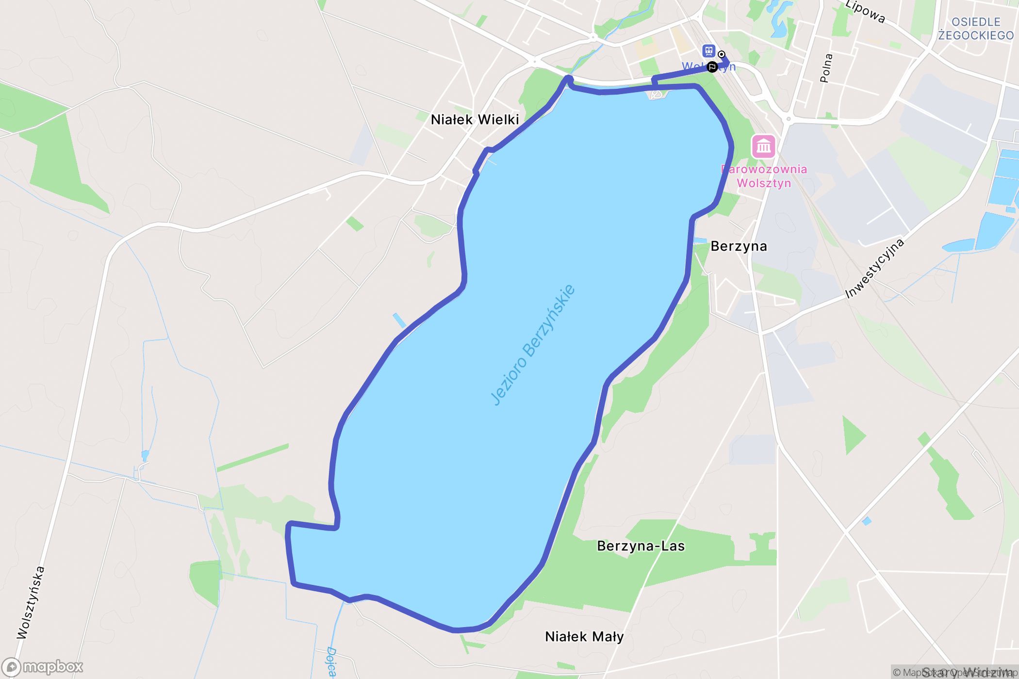 Wolsztyn: mapa trasy - Poland