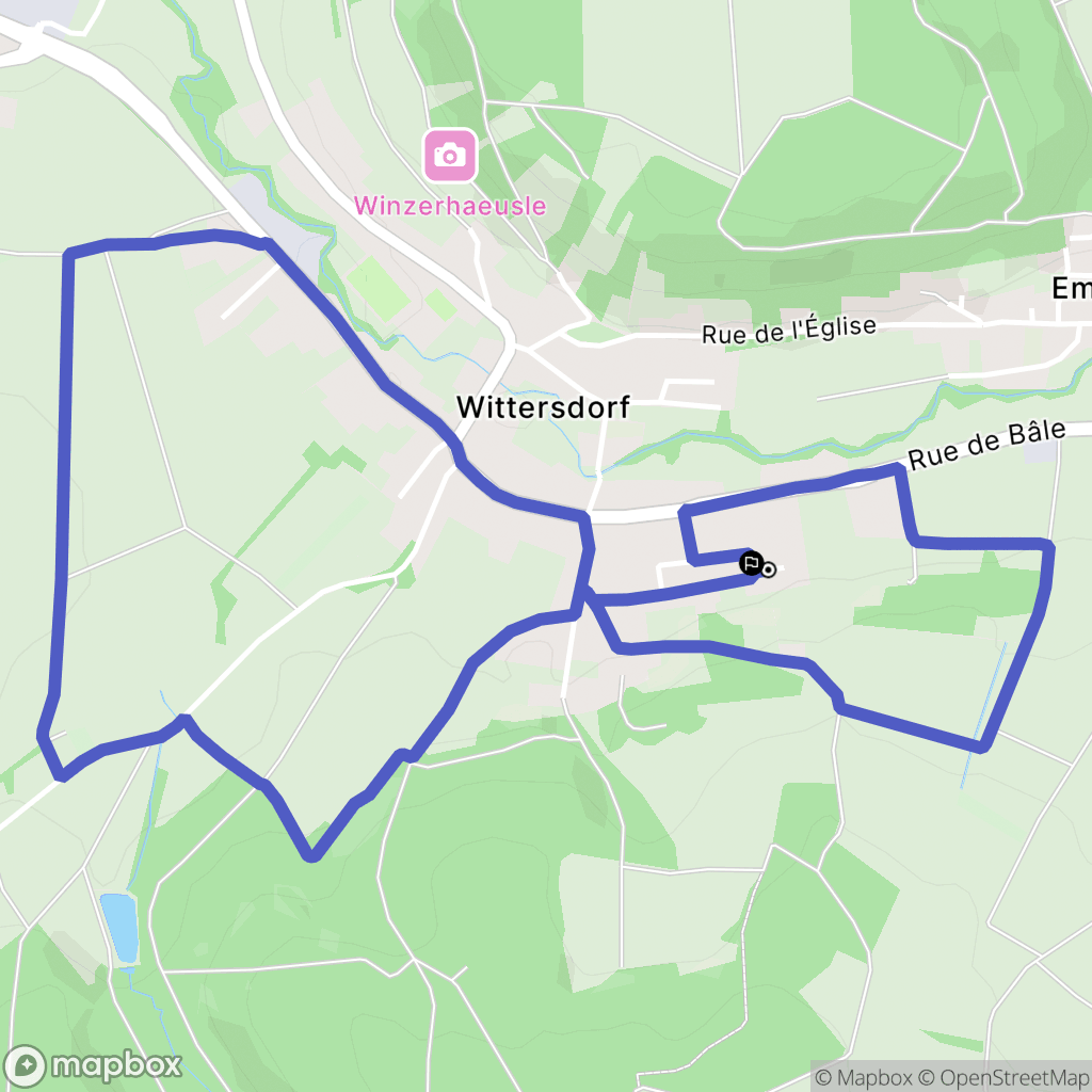 Wittersdorf : carte du parcours de randonnée - France