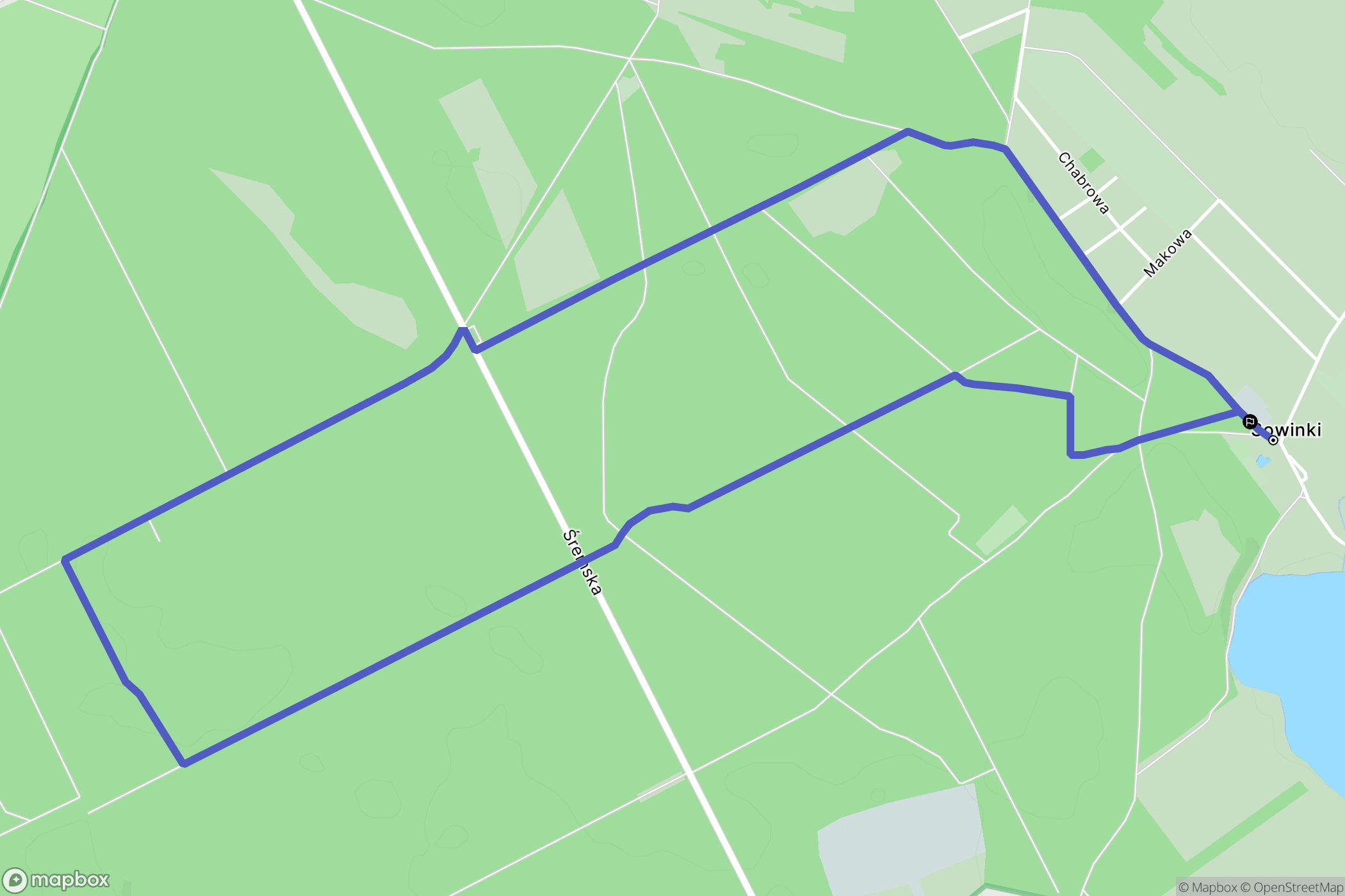 Sowinki: mapa trasy - Poland