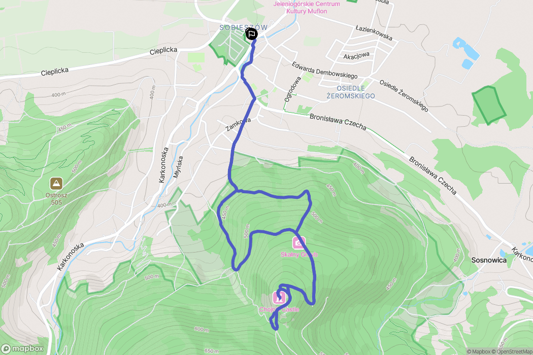 Jelenia Góra: mapa trasy - Poland