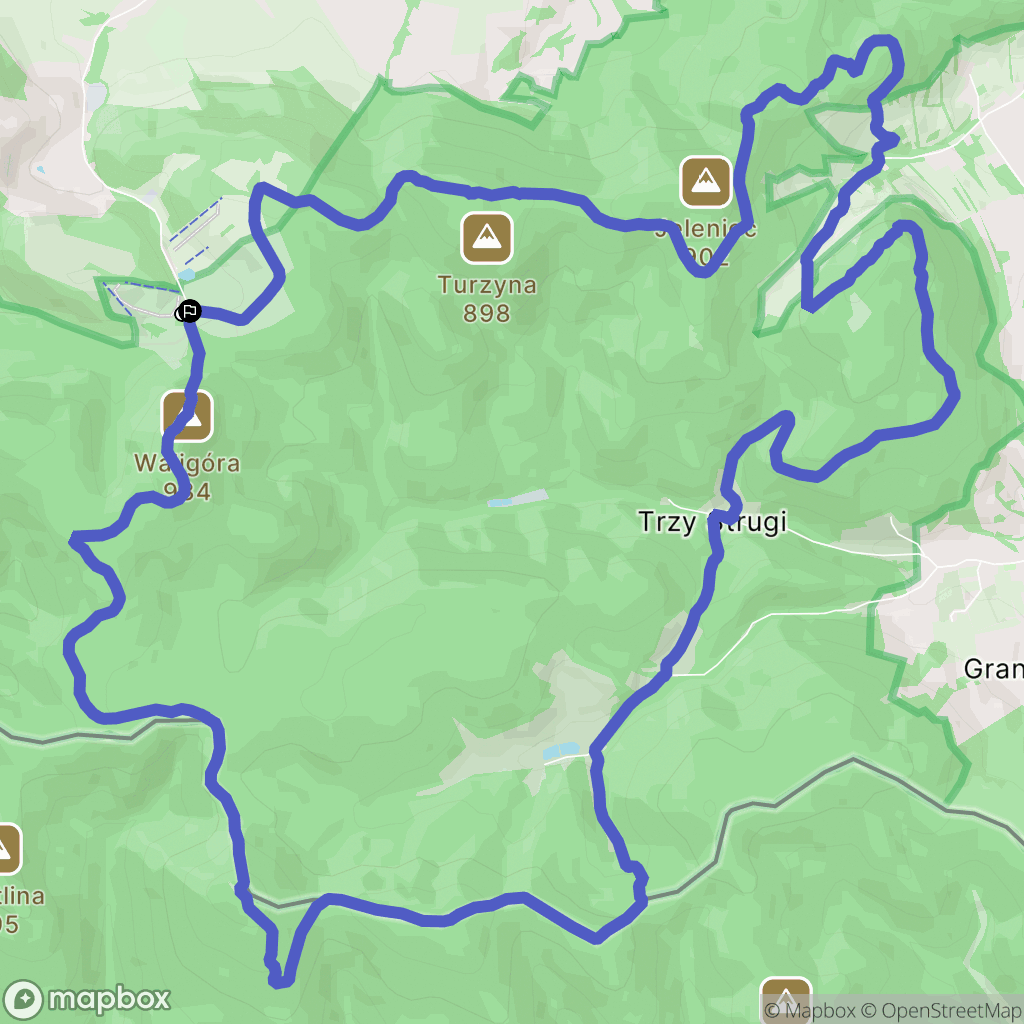 Rybnica Leśna: mapa trasy - Poland