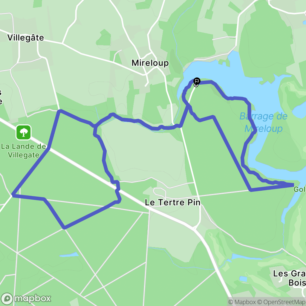 Le Tronchet : carte du parcours de randonnée - France