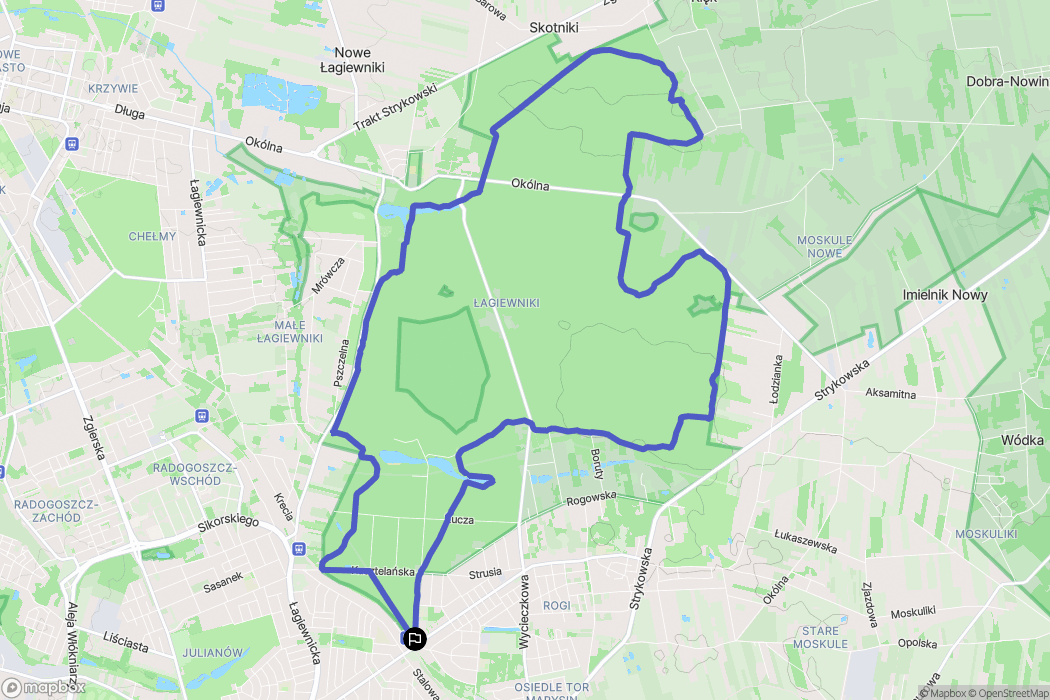 Łódź: mapa trasy - Poland