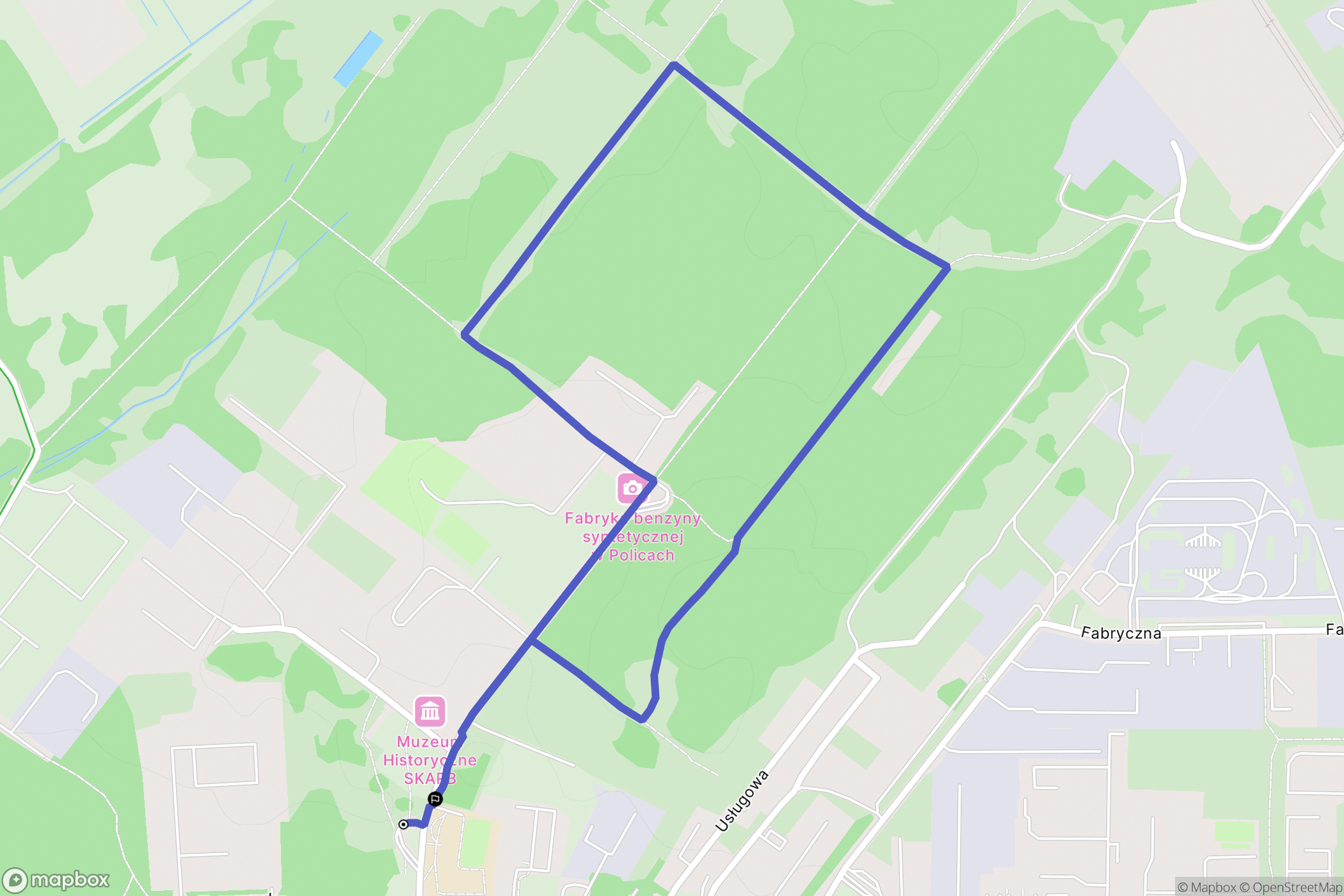 Police: mapa trasy - Poland