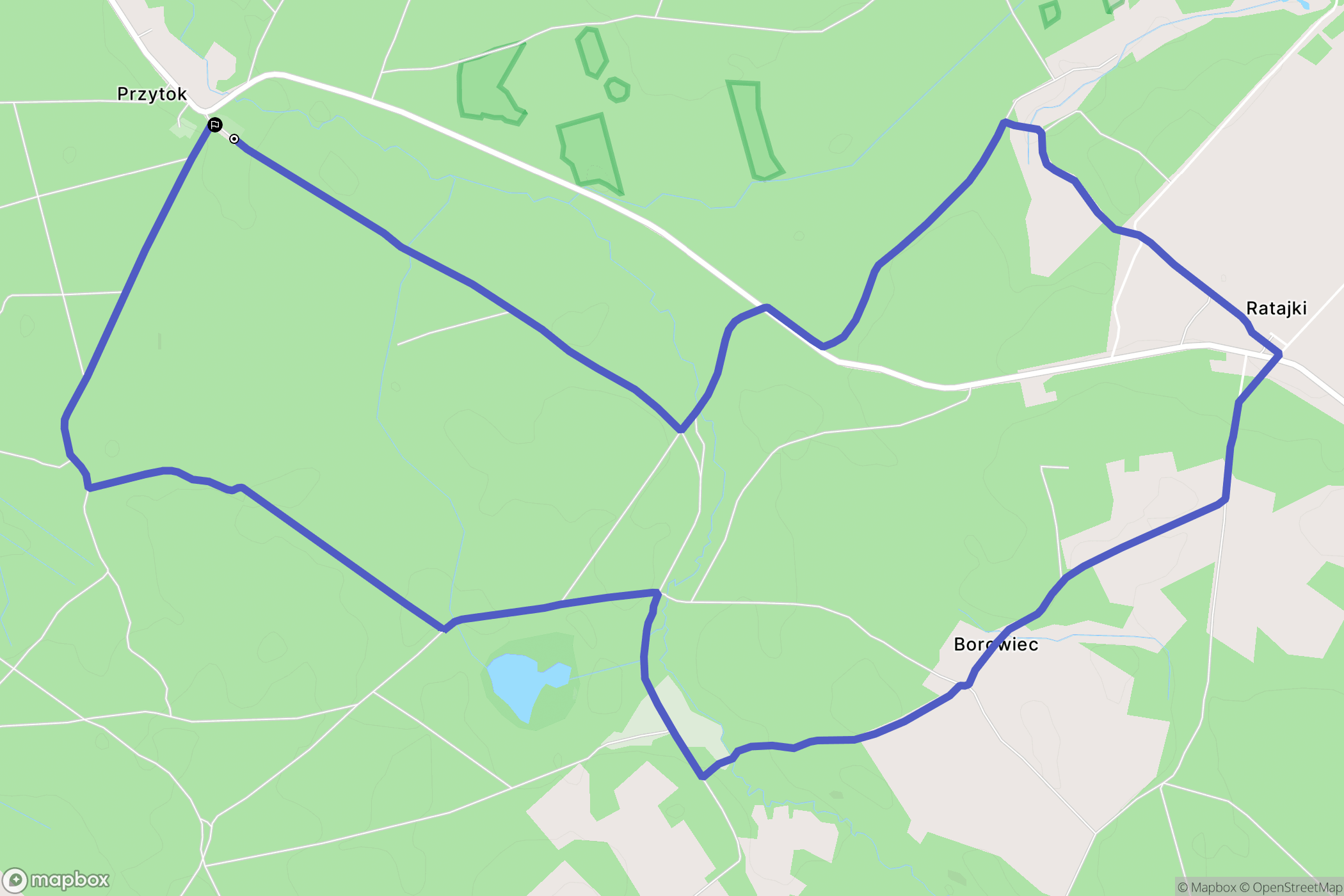 Przytok: mapa trasy - Poland
