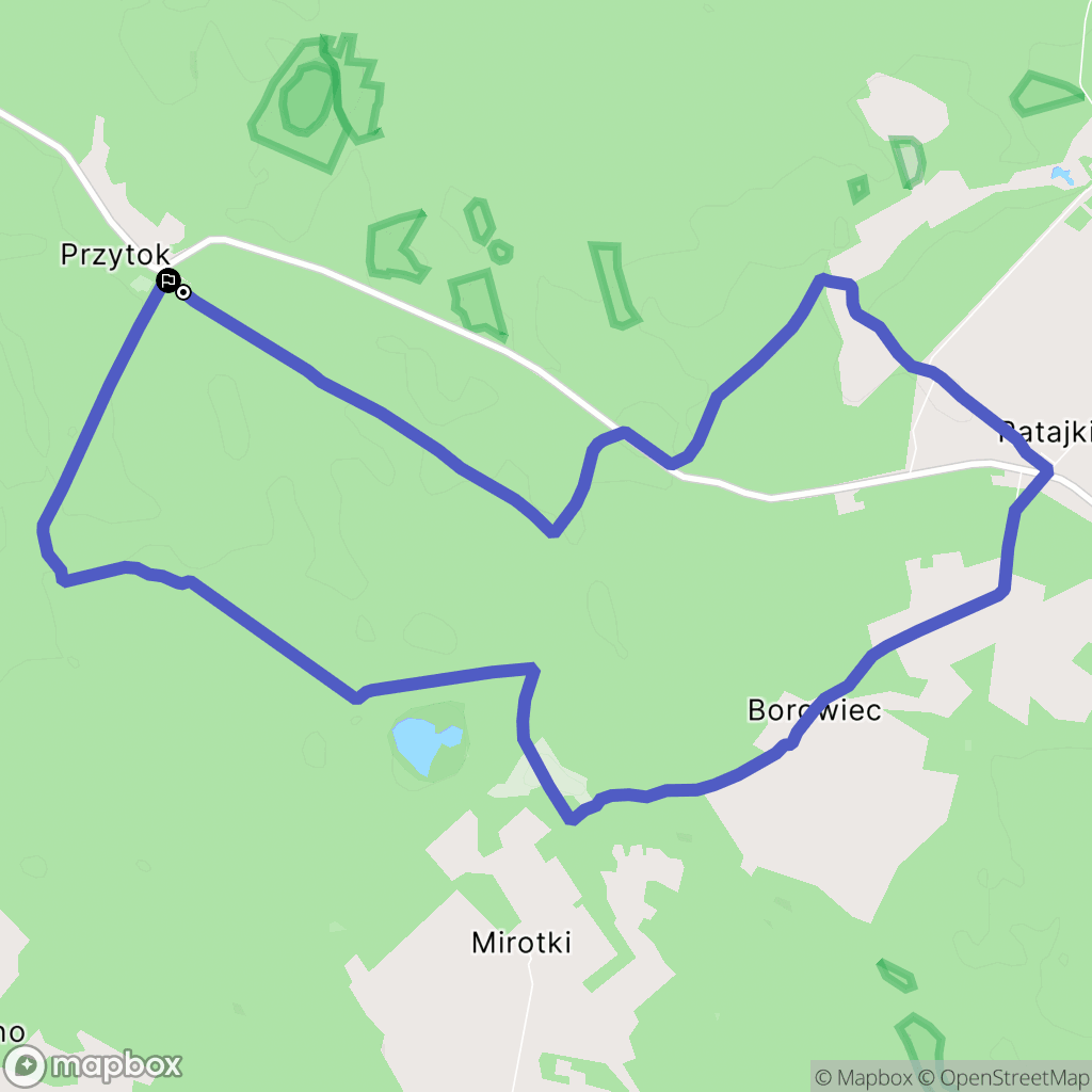 Przytok: mapa trasy - Poland