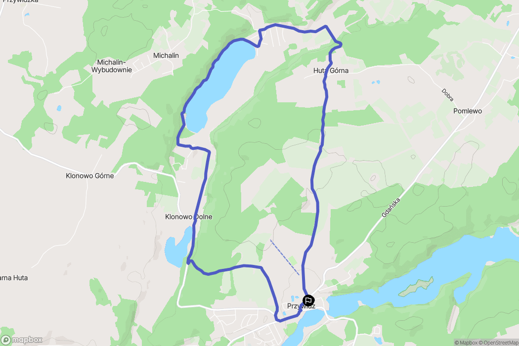 Przywidz: mapa trasy - Poland