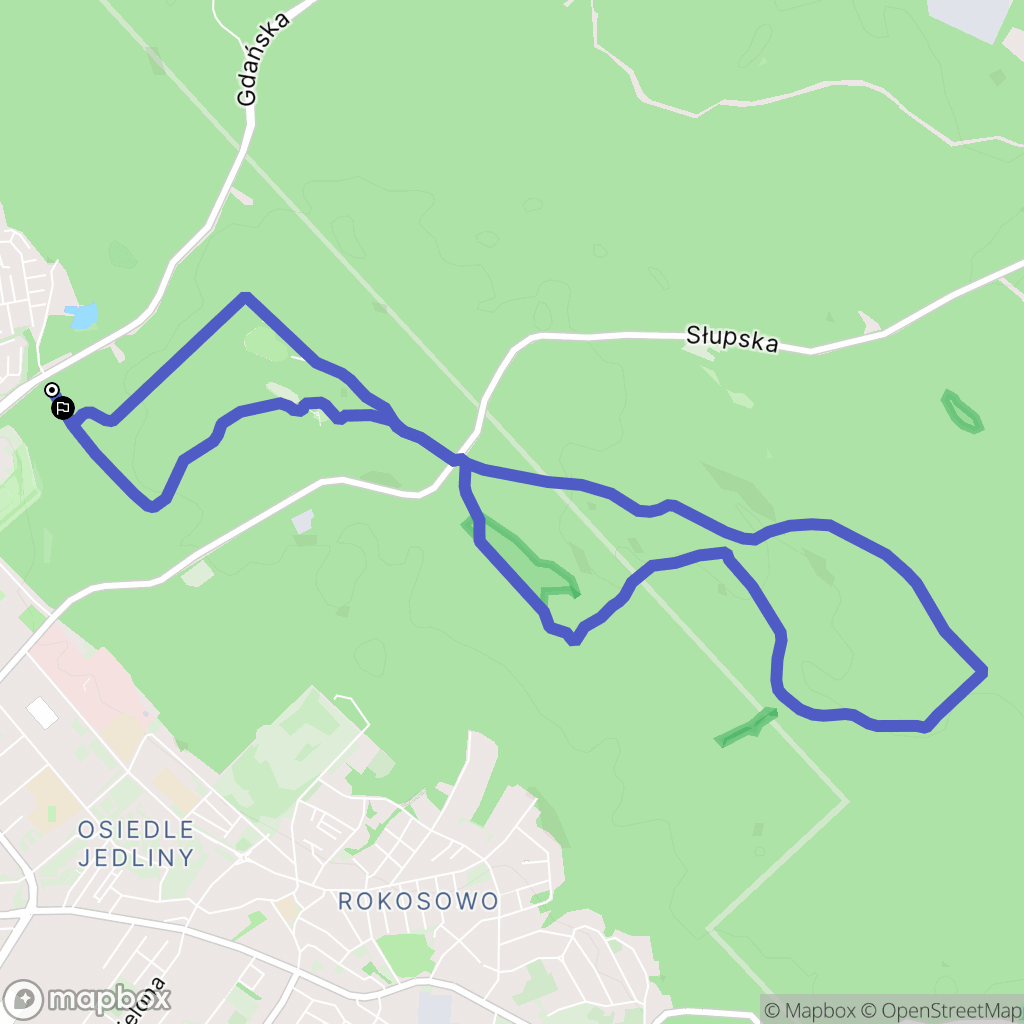 Koszalin: mapa trasy - Poland